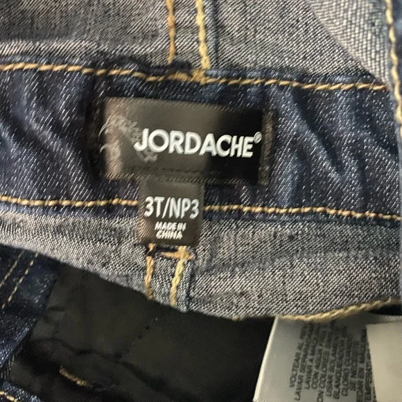 Jordache Dark Blue Kids Denim Overalls with Button Accents Size 3T - Picture 6 of 7